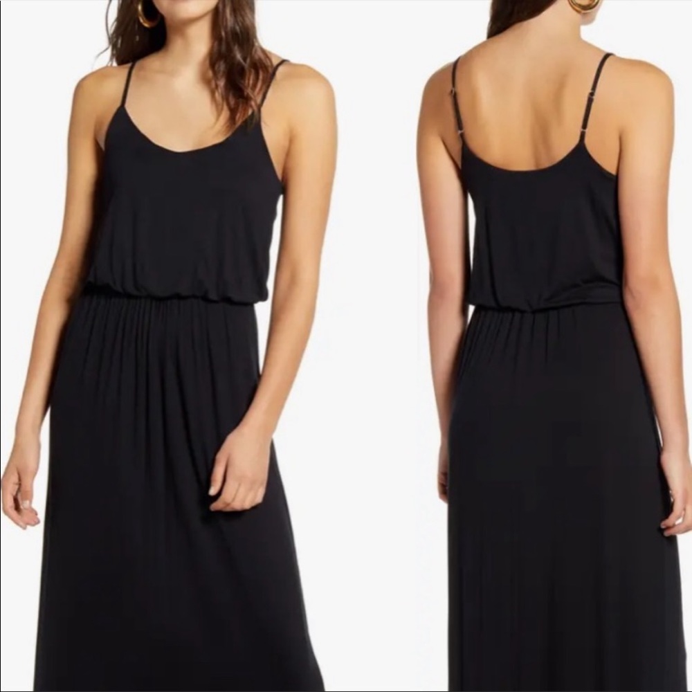 Lush maxi black dress small